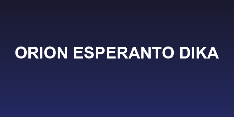 Orion Esperanto Dika Social Header