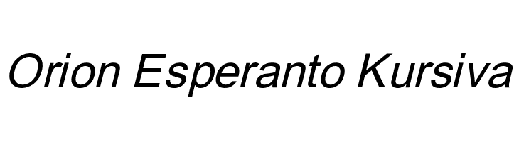 Orion Esperanto Kursiva  لخطوط تنزيل