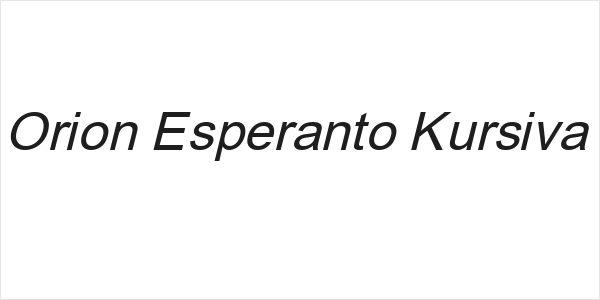 Orion Esperanto Kursiva Logo