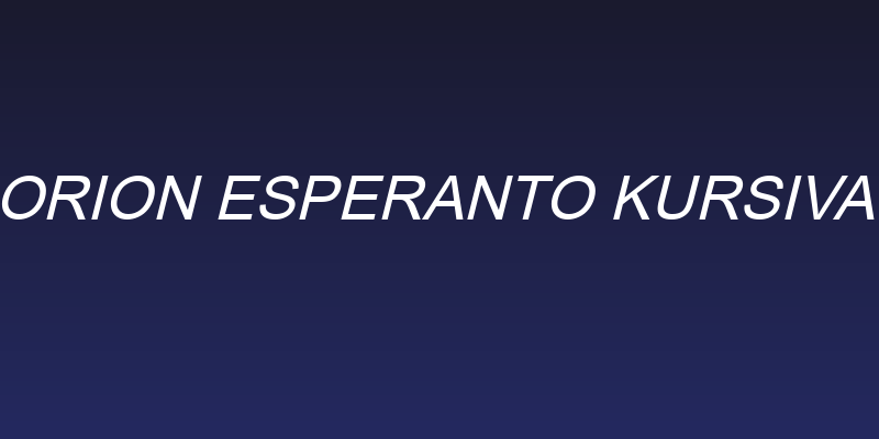 Orion Esperanto Kursiva Social Header