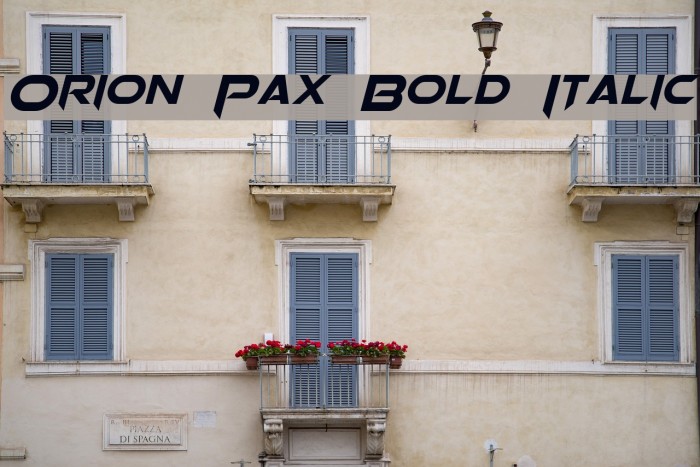 Orion Pax Bold Italic Font examples