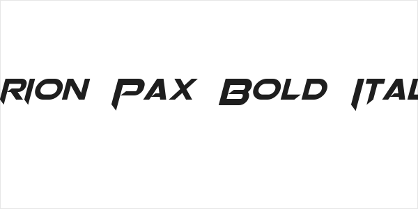 Orion Pax Bold Italic Logo