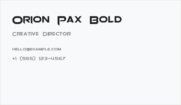 Orion Pax Bold Business Card