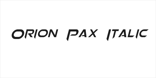 Orion Pax Italic Logo