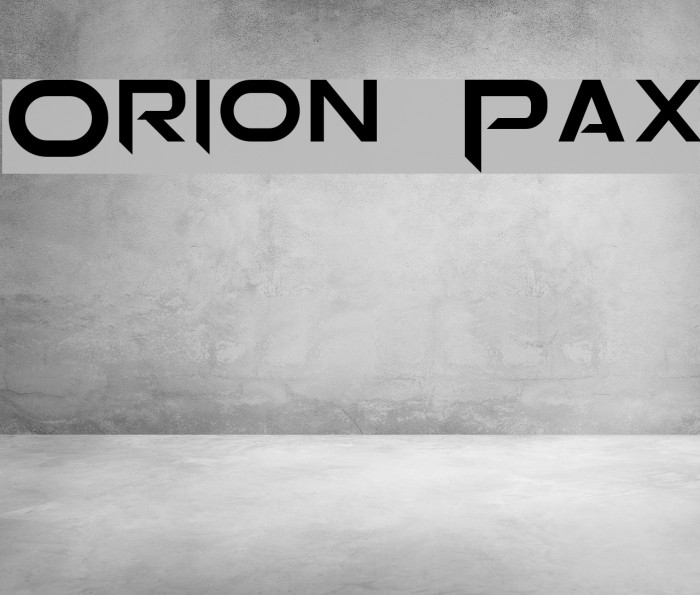 Orion Pax Font examples