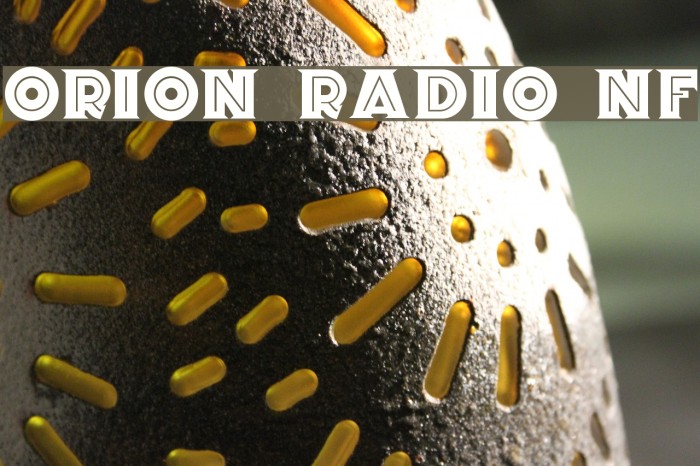 Orion Radio NF Font examples
