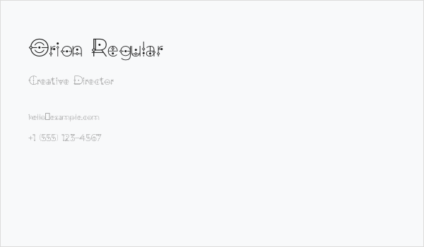 Orion Regular Business Card