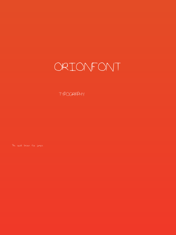 OrionFont Poster