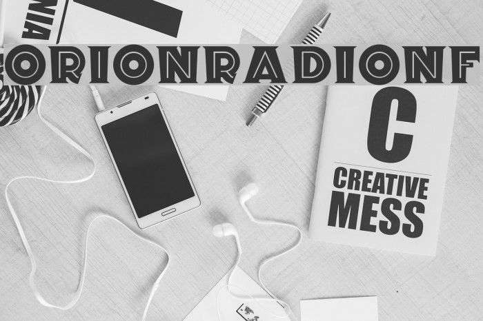 OrionRadioNF Font examples
