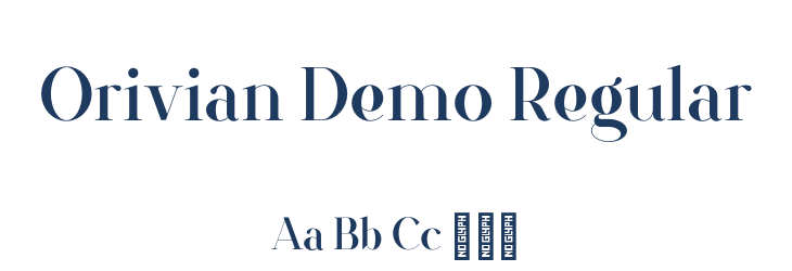 Orivian Demo Regular Font Preview