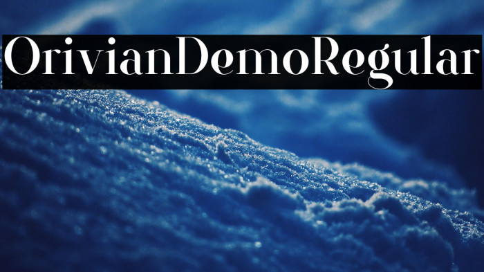 Orivian Demo Regular Example 1