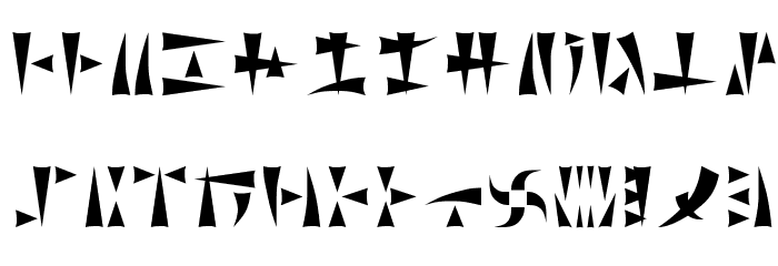 Ork Glyphs Font LOWERCASE
