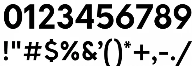 Orkney Bold Font OTHER CHARS