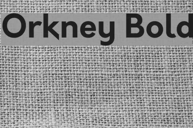 Orkney Bold Font examples