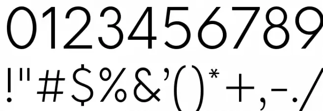 Orkney-Light Font OTHER CHARS