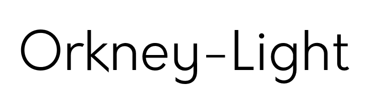 Orkney-Light  font caratteri gratis