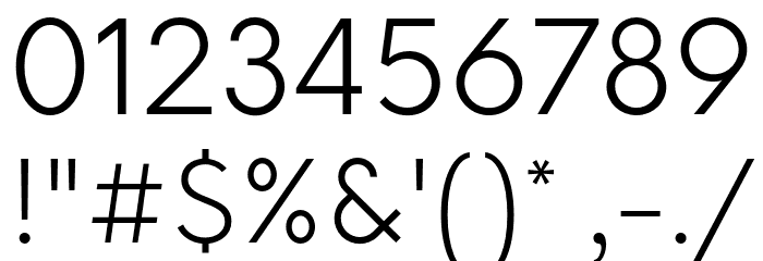 Orkney-Light フォント その他の文字