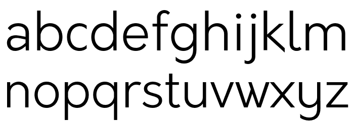 Orkney-Light フォント 小文字