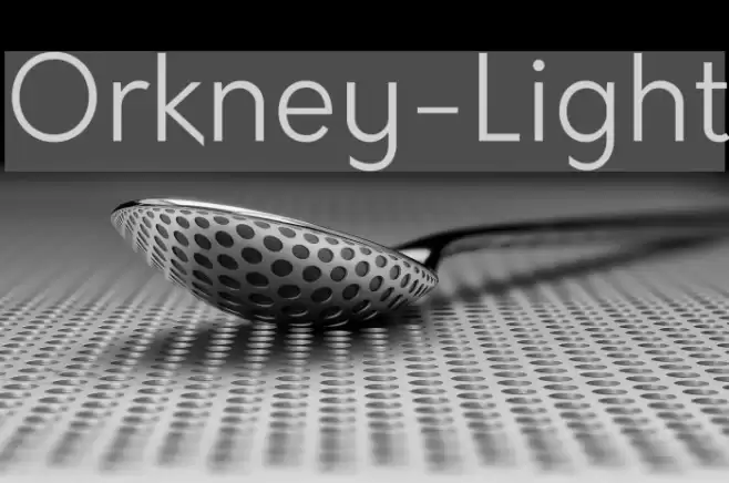 Orkney-Light Font examples
