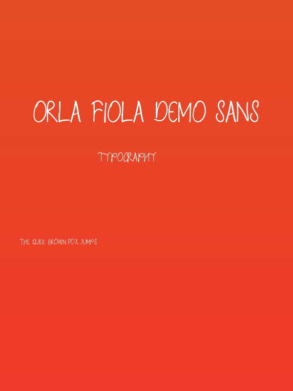 Orla Fiola Demo Sans Poster
