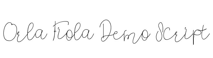 Orla Fiola Demo Script  Descarca Fonturi Gratis