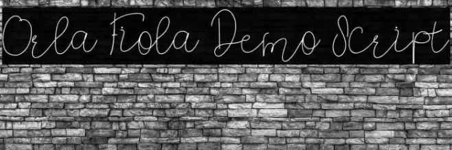 Orla Fiola Demo Script Font examples
