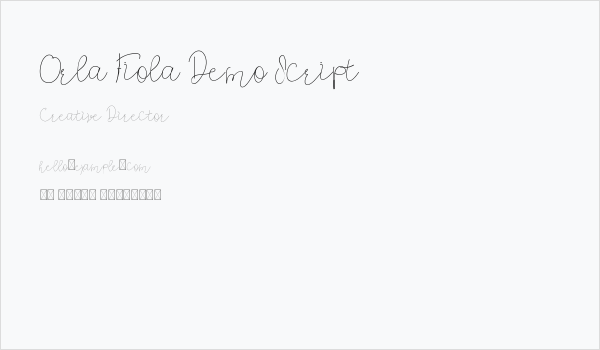 Orla Fiola Demo Script Business Card