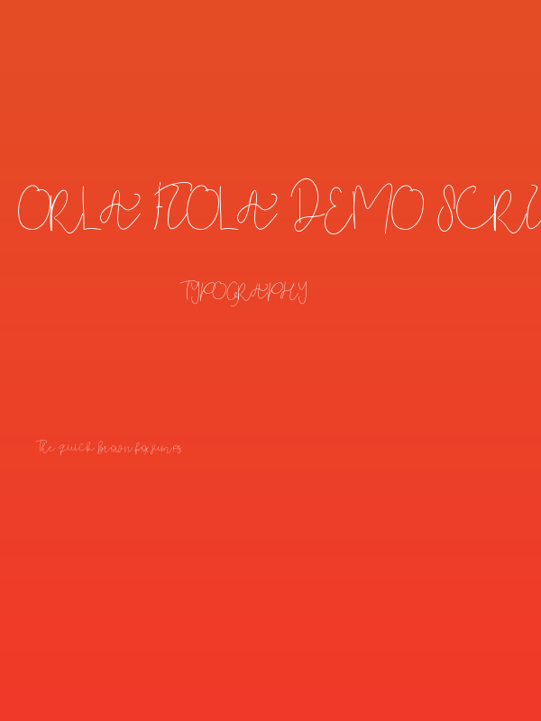 Orla Fiola Demo Script Poster