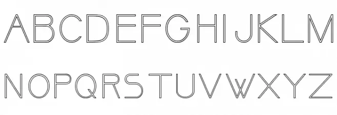 Ormont Outline Schriftart Groß