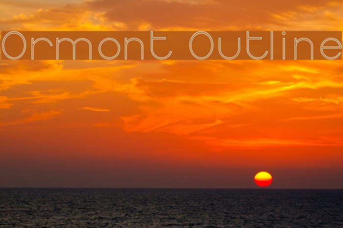 Ormont Outline Font examples