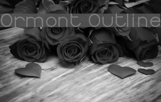 Ormont Outline Font examples