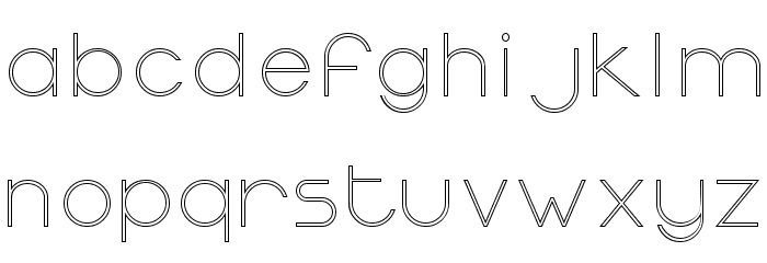 Ormont Outline Font LOWERCASE