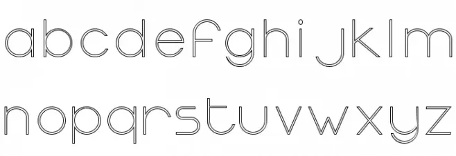 Ormont Outline फ़ॉन्ट लोअरकेस