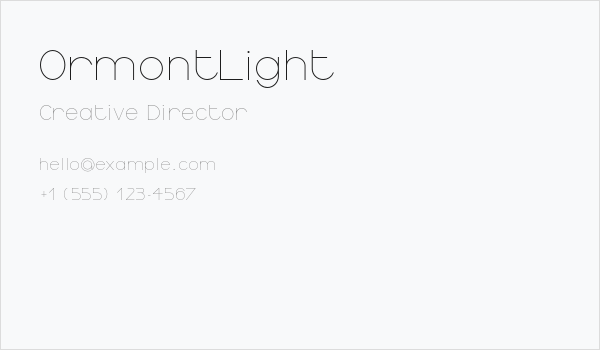 OrmontLight Business Card