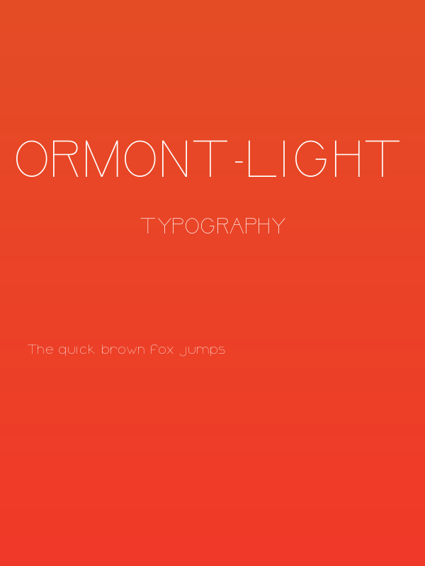 Ormont_Light Poster