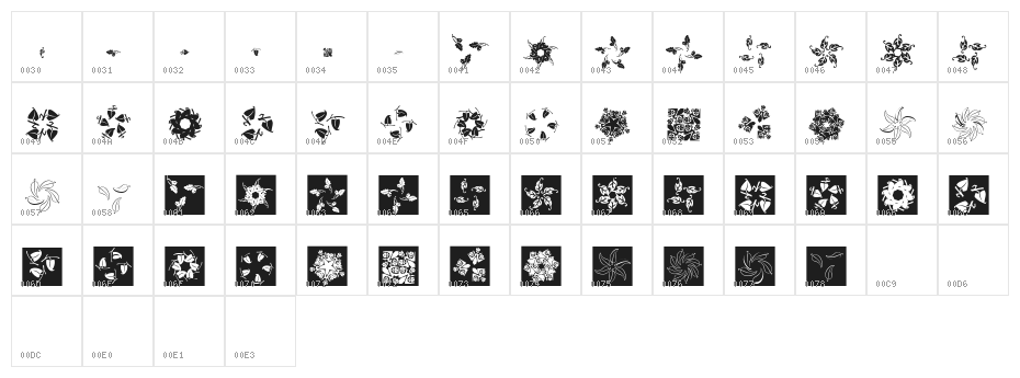 OrnaRosettes Character Map