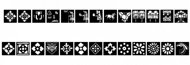 OrnamElements Schriftart Groß