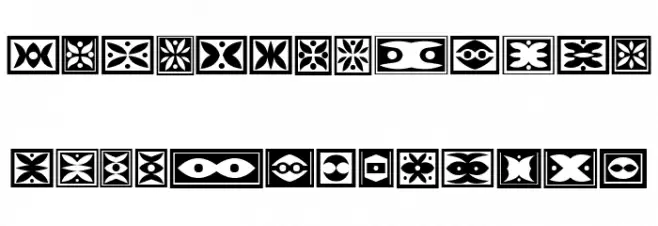 Ornament Borders Regular Caratteri MAIUSCOLE