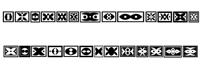 Ornament Borders Regular Font LOWERCASE