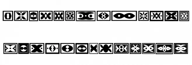 Ornament Borders Regular Caratteri MINUSCOLO