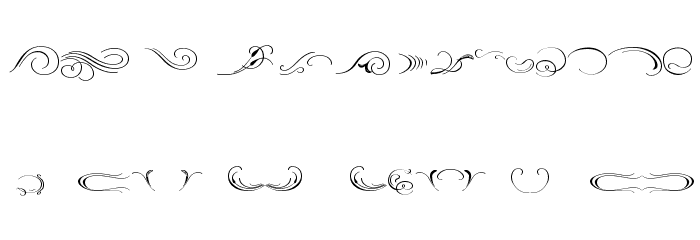 Ornament ScrollsAndFlorishes Font LOWERCASE