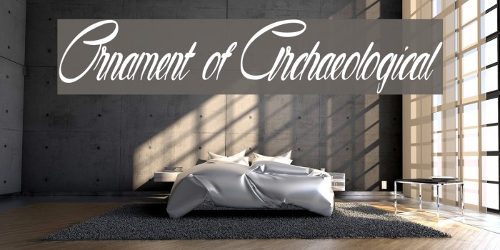 Ornament of Archaeological Font examples
