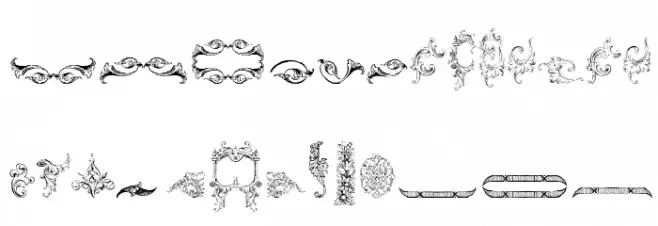 Ornamenta Monumenta Caratteri MINUSCOLO