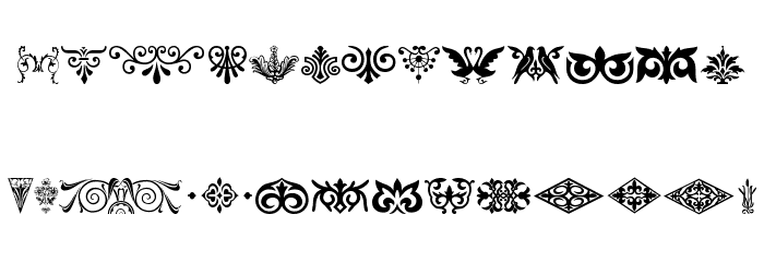 Ornamental Decoration II Font LOWERCASE