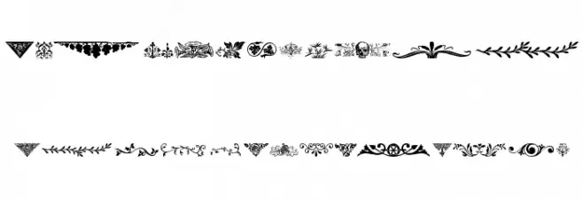 Ornamental Decoration फ़ॉन्ट लोअरकेस