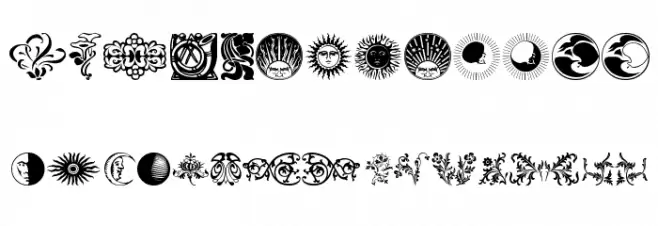 Ornamental Elements II フォント 小文字
