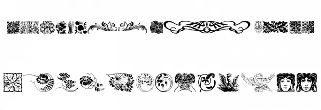 Ornamental Elements خط أحرف صغيرة