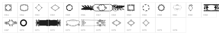 Ornamental Frames I Character Map