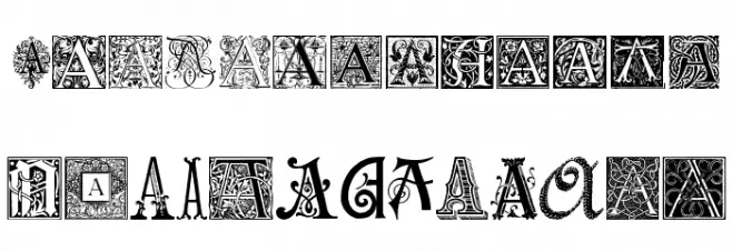 Ornamental Initials A Fonte MAIÚSCULAS