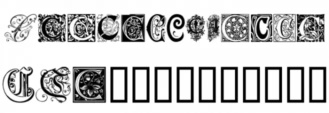 Ornamental Initials C Polices MAJUSCULES